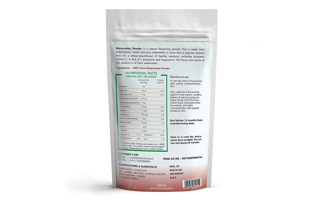Holy Natural Watermelon Powder    Pack  250 grams